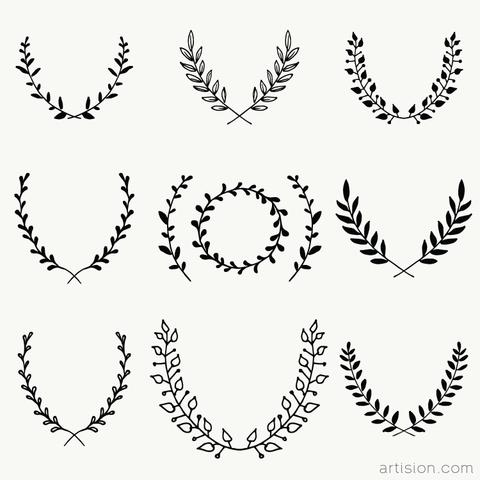 480x480 Wreaths Vector Art