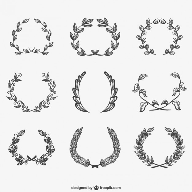 626x626 Calligraphic Wreaths Vector Free Download