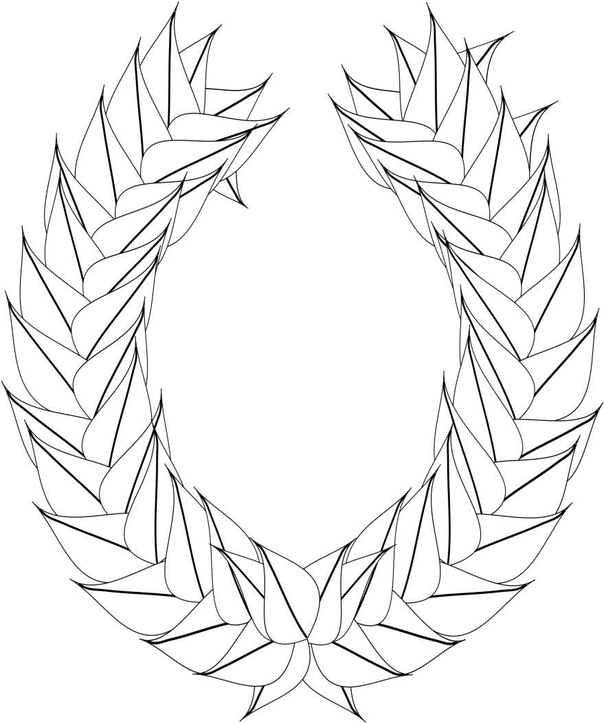 879x1053 Hd Laurel Wreath Vector Free Clipart, Free