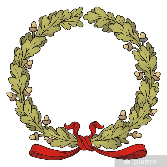 700x700 Oak Wreath Vector Poster