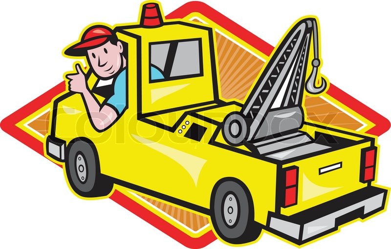 Tow Wrecker Truck Driver Thumbs Up Stock Vector Colourbox 800x510 Tow Wrecker Truck Driver Thumbs Up Stock Vector Colourbox