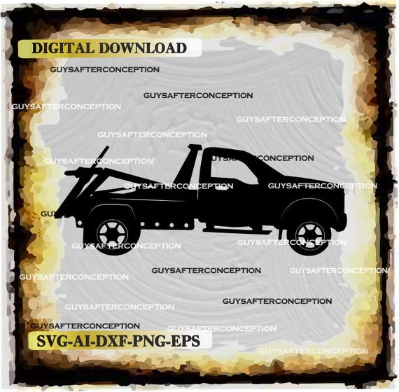 Wrecker Tow Truck Vector Image Digital Cutting Etsy 570x560 Wrecker Tow Truck Vector Image Digital Cutting Etsy