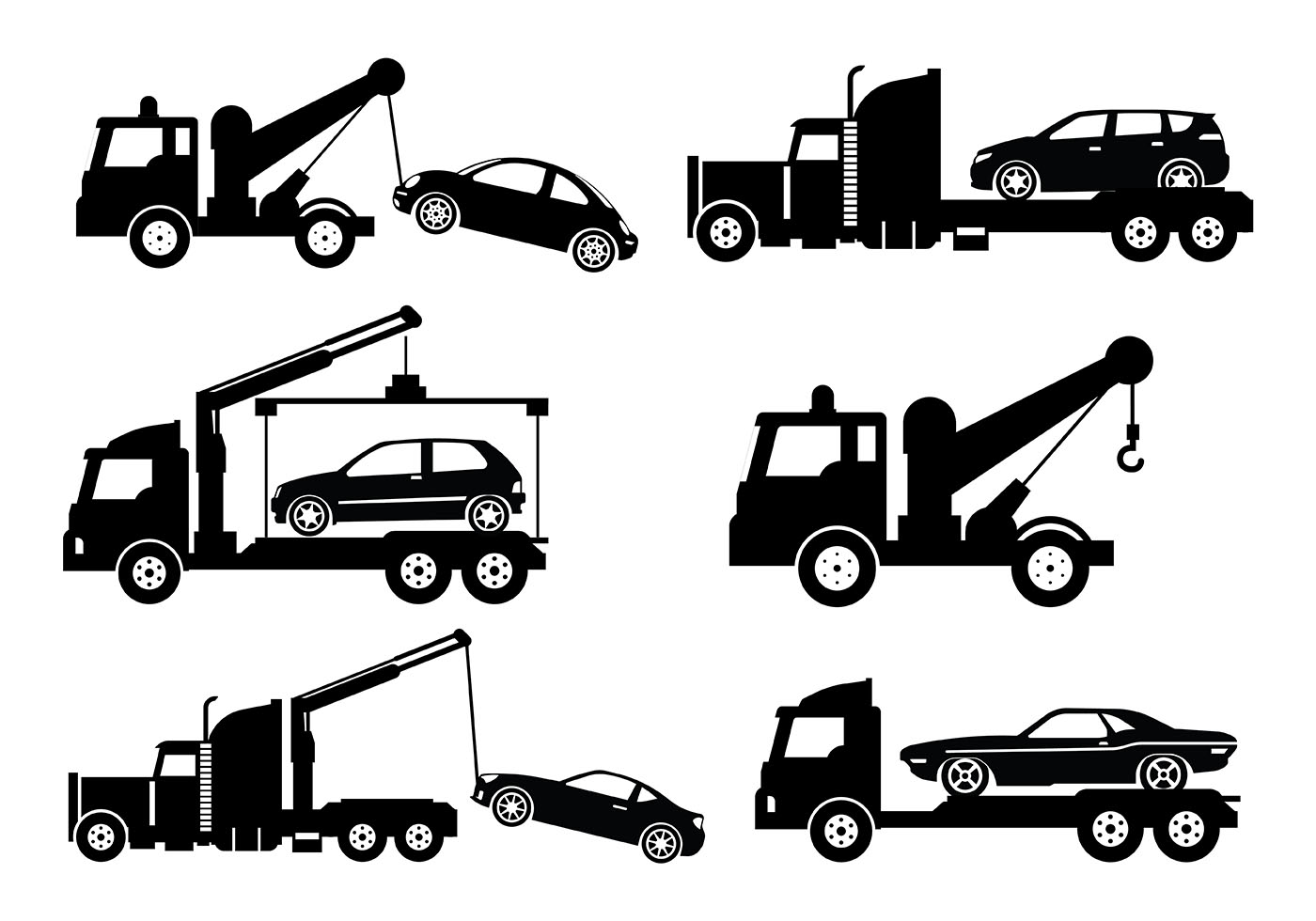 Tow Truck Free Vector Art 1400x980 Tow Truck Free Vector Art