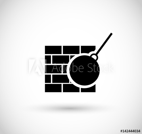 500x472 Wrecking Ball Icon Vector