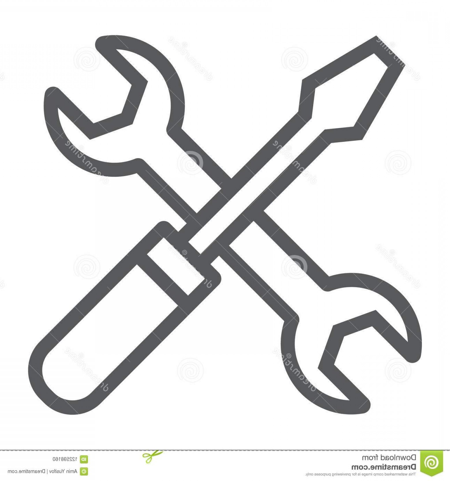 1560x1668 Screwdriver Wrench Line Icon Settings Repair Screwdriver Wrench