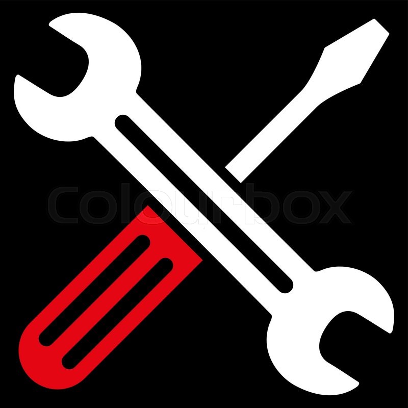 800x800 Spanner And Screwdriver Vector Icon Stock Vector Colourbox