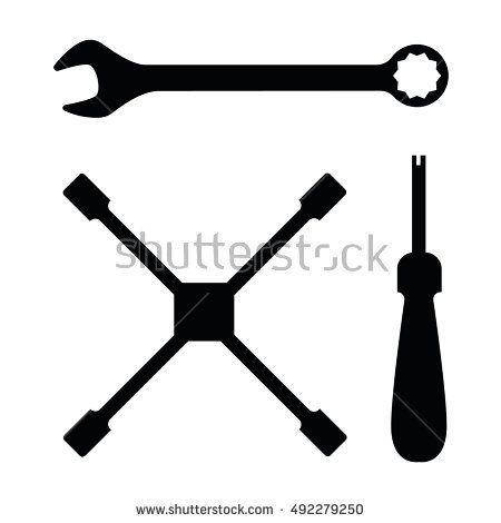 450x470 Wrench, Screwdriver And Tools For Tire Fitting Or Tire Service