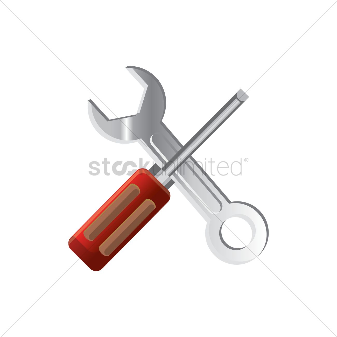 1300x1300 Wrench And Screwdriver Vector Image