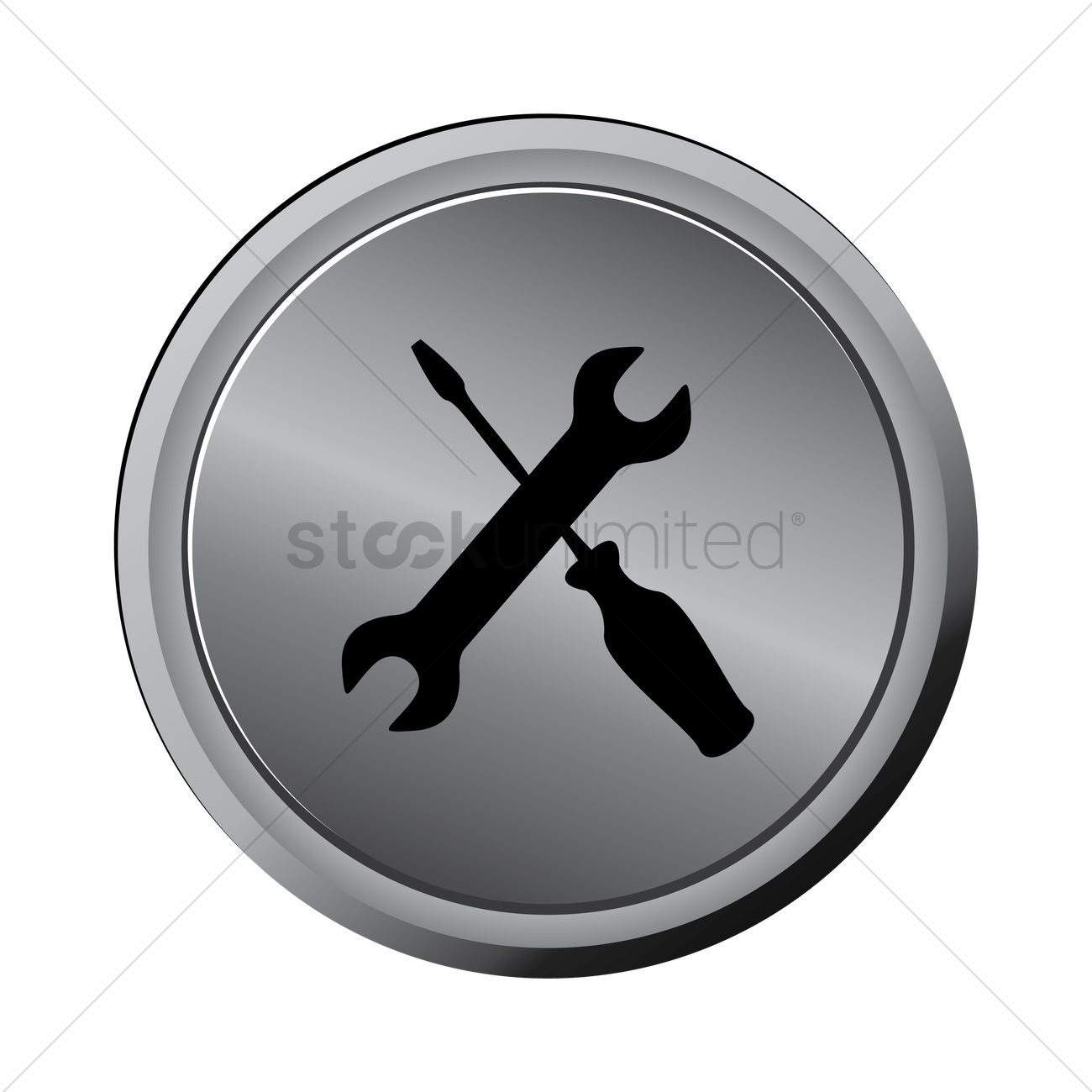 1300x1300 Wrench And Screwdriver Vector Image