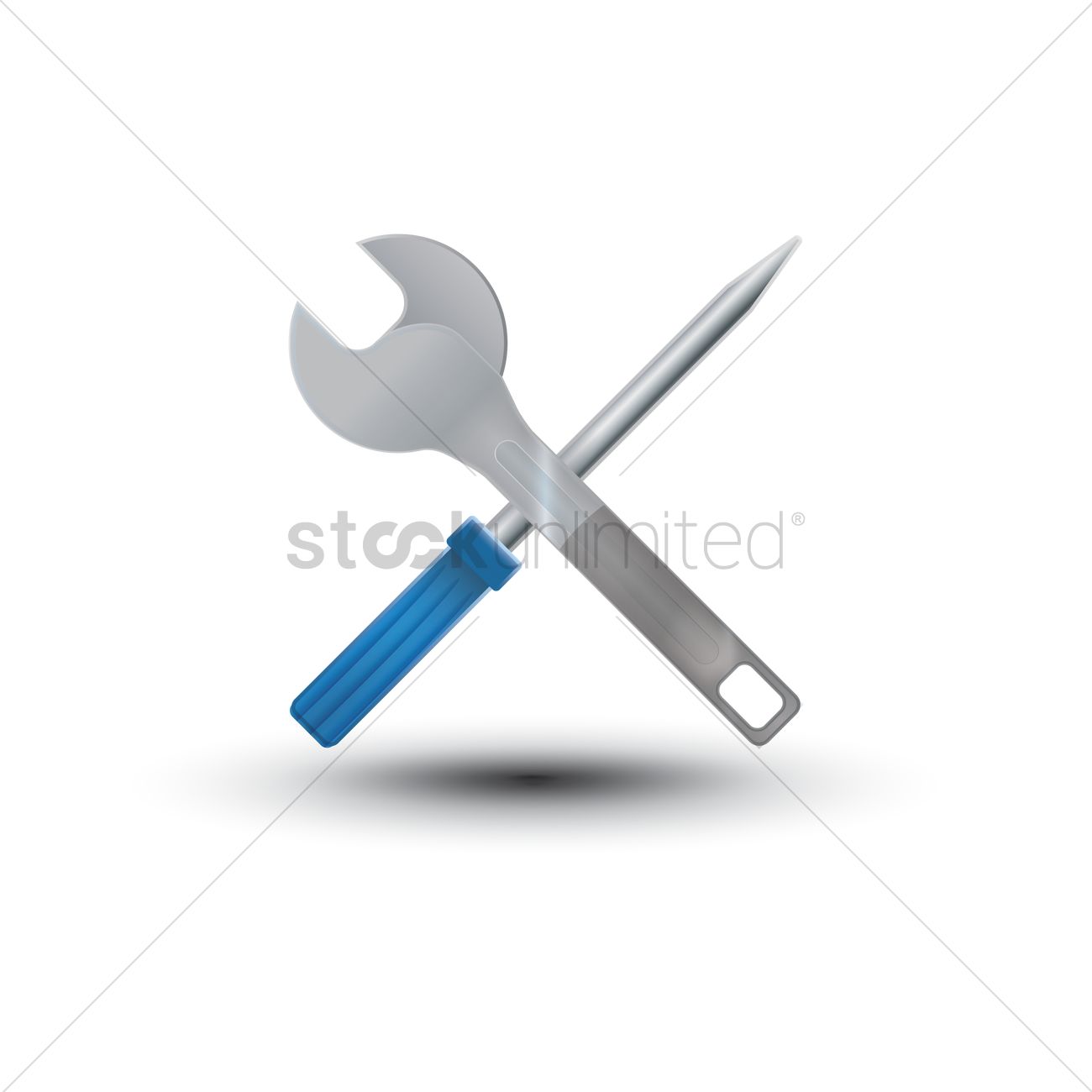 1300x1300 Wrench And Screwdriver Vector Image