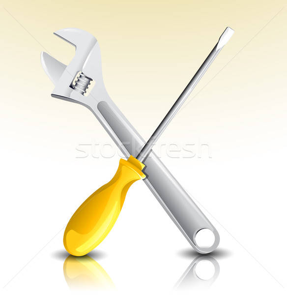 584x600 Wrench And Screwdriver Vector Illustration Kosztaczky Melinda