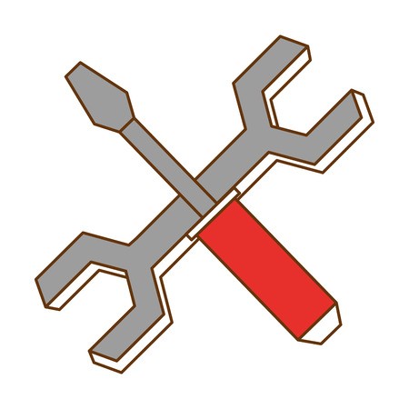 450x450 Wrench Key And Screwdriver Vector Illustration Design Royalty