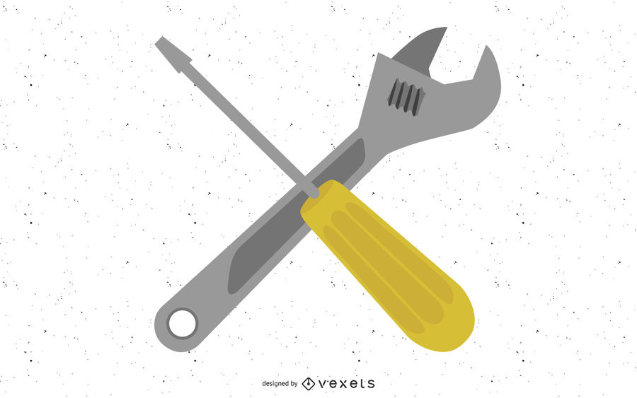 900x563 Free Vector Wrench And Screwdriver