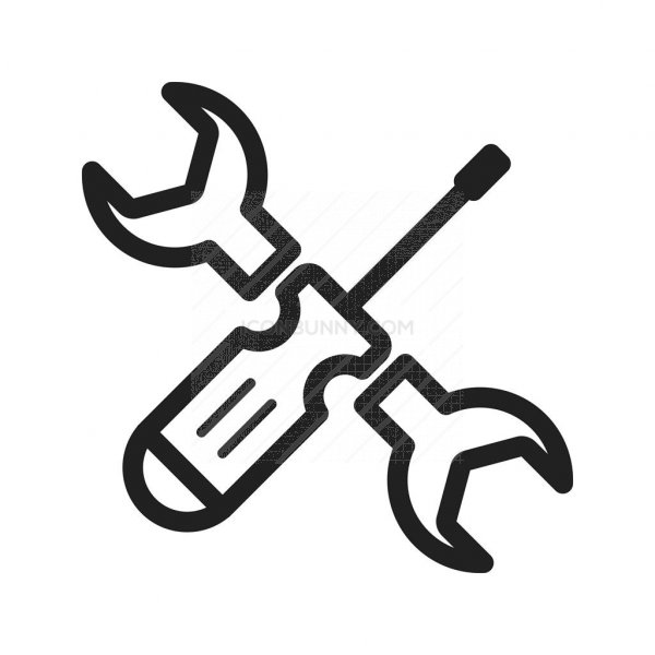 600x600 Wrench And Screw Driver Line Icon