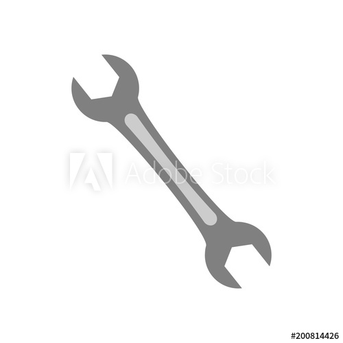 500x500 Wrench Icon Vector Illustration