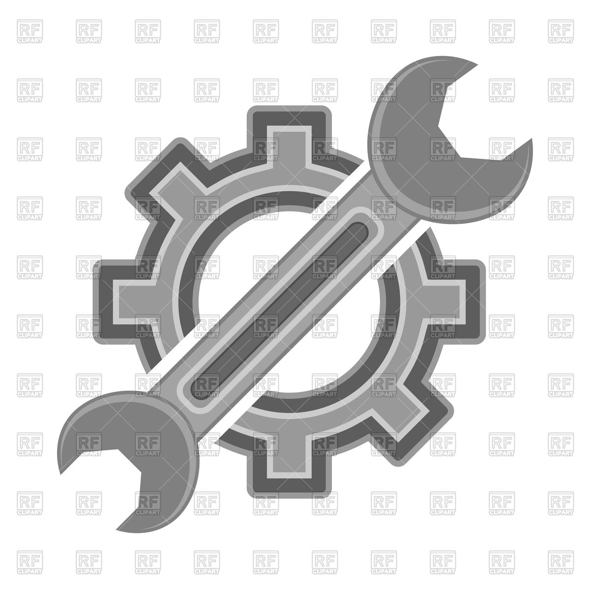 1200x1200 Gear And Wrench Service Icon Vector Image Of Icons And Emblems