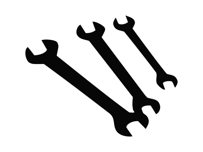 794x596 Wrenches Wrench Silhouette Tools Vector Clipart Laser Etsy