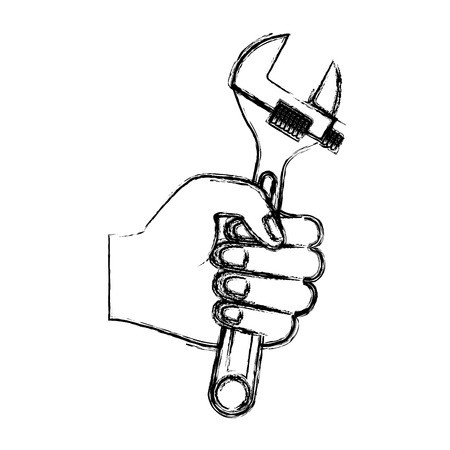 Hand Holding Adjustable Wrench Flat Icon Monochrome Blurred 450x450 Hand Holding Adjustable Wrench Flat Icon Monochrome Blurred