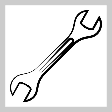 450x450 Open End Wrench Icon, Spanner Vector Art Illustration Royalty