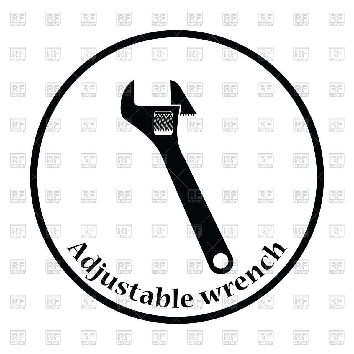 1200x1200 Icon Of Adjustable Wrench Vector Image Of Signs, Symbols, Maps