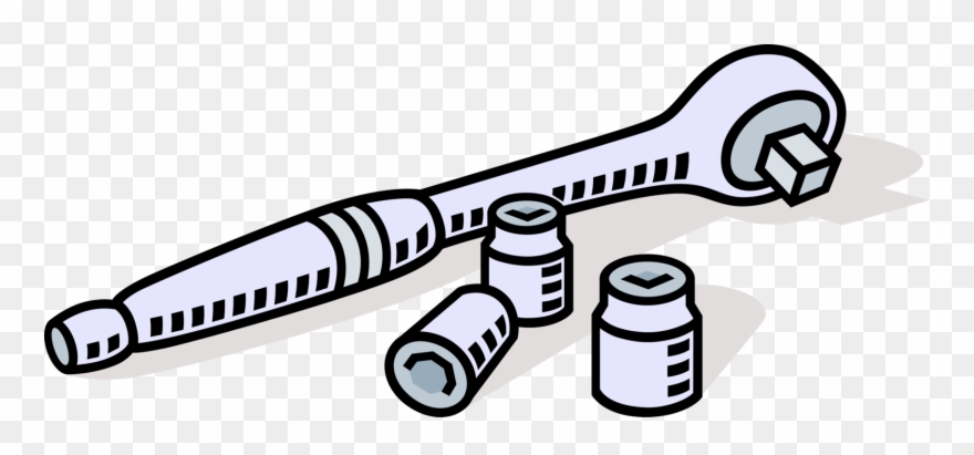 880x411 Clip Free Library Socket Wrench Vector Image Illustration