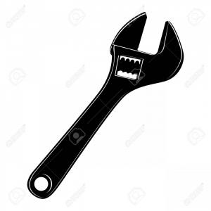 300x300 Photostock Vector Black Silhouette With Wrench Tool Vector