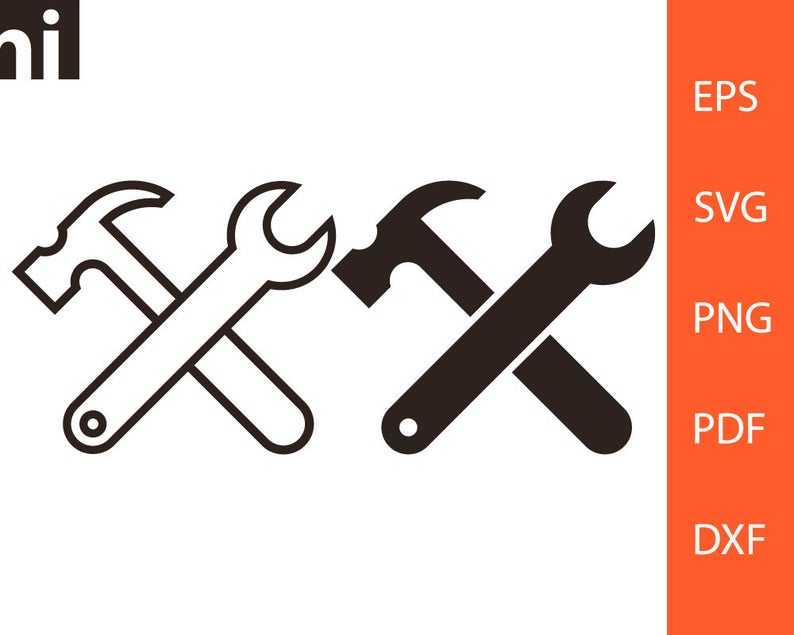 794x635 Wrench Hammer Wrench Vector Hammer Vector Tools Etsy