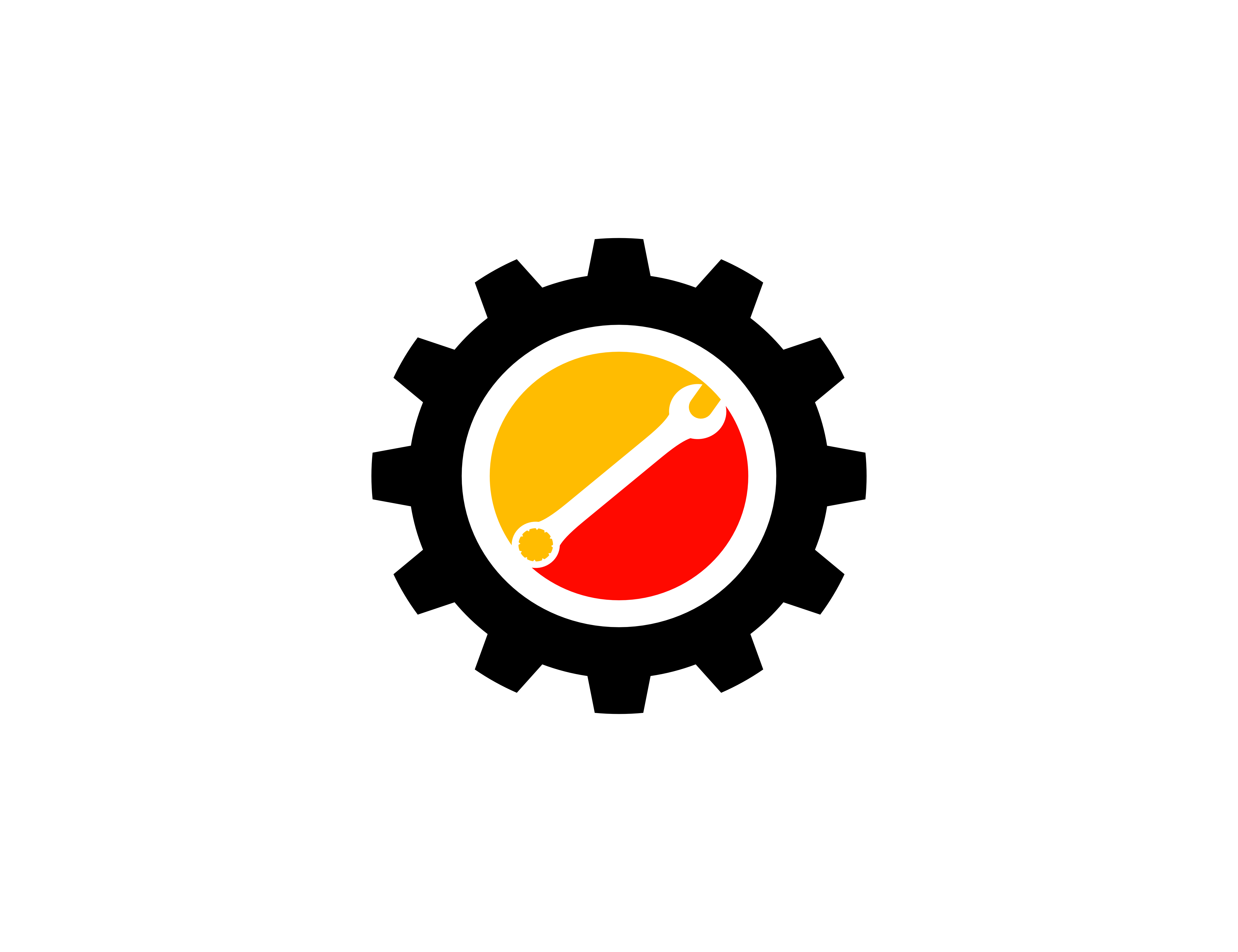 5000x3846 Gear And Wrench Vector Logo Template Graphic