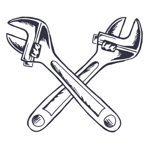 512x512 Crossed Adjustable Wrenches Logo