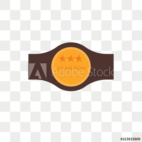 500x500 Champion Belt Vector Icon Isolated On Transparent Background