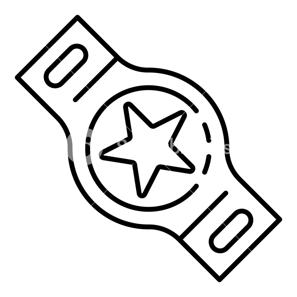 1000x1000 Boxing Champion Belt Icon Outline Boxing Champion Belt Vector