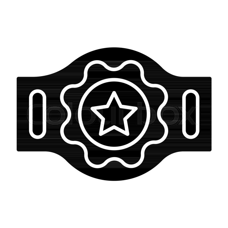 800x800 Boxing Champion Belt With A Star Solid Stock Vector Colourbox