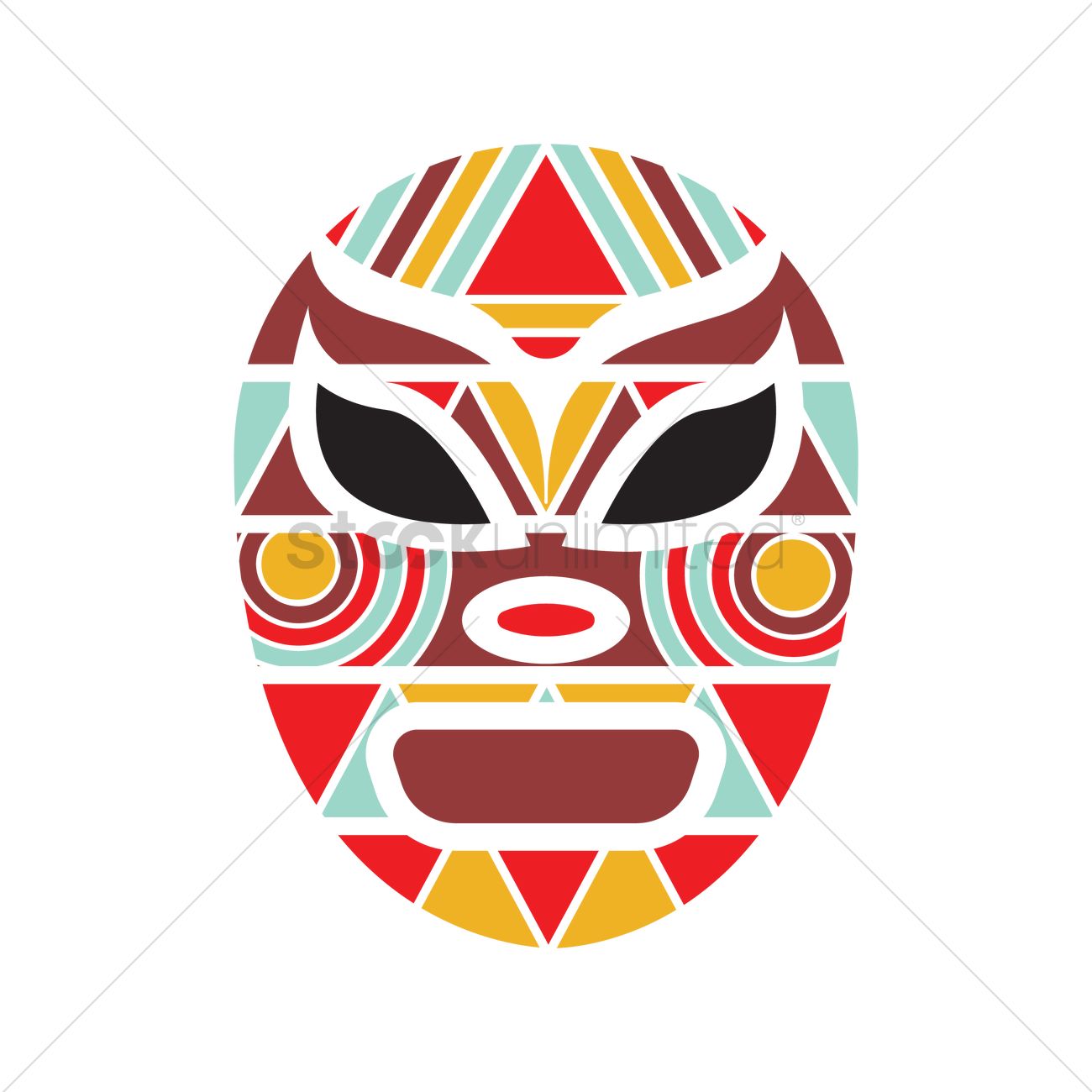 1300x1300 Lucha Libre Mask Vector Image