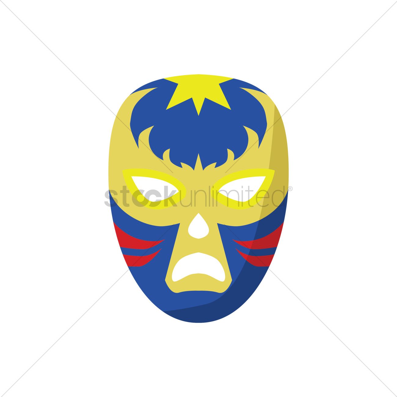 1300x1300 Mexican Wrestler Mask Vector Image