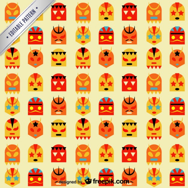626x626 Mexican Wrestling Masks Pack Vector Free Download