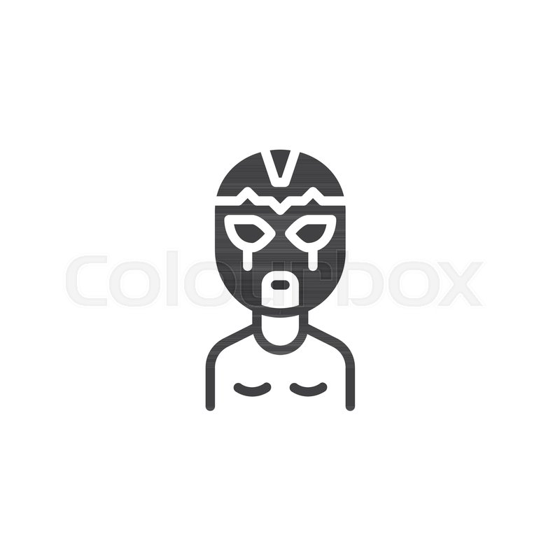 800x800 Wrestler Man In Wrestling Mask Vector Stock Vector Colourbox