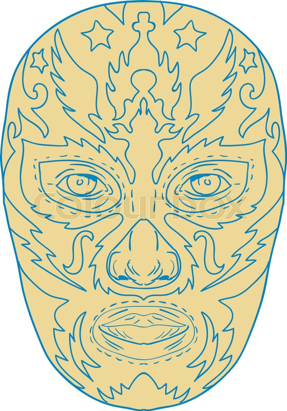 559x800 Illustration Of A Mexican Luchador Stock Vector Colourbox