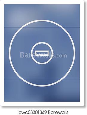 292x382 Blue Wrestling Mat Background Illustration, Art Print Barewalls