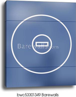 305x390 Blue Wrestling Mat Background Illustration, Canvas Print
