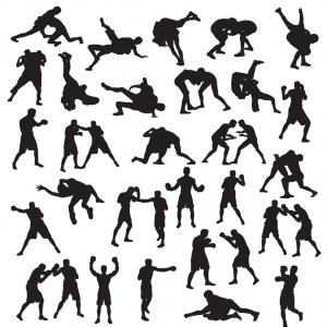 300x300 Silhouette Sports Boxing And Wrestling Vector Cultracing