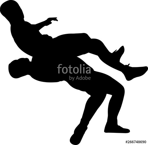 Wrestling Silhouette Vector at Vectorified.com | Collection of ...