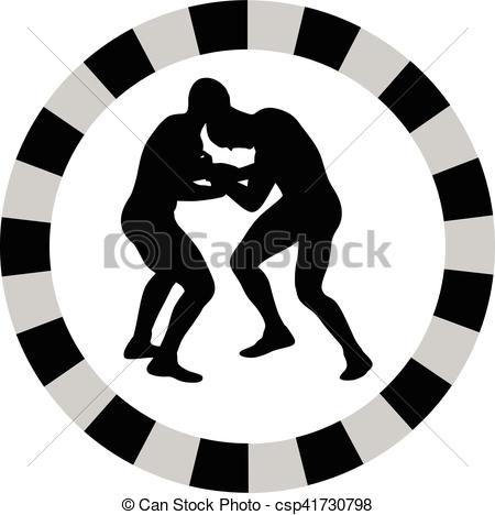 450x468 Wrestling Silhouette Vector Vectors