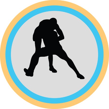 450x450 Wrestling Silhouette Vector Royalty Free Vector Graphics
