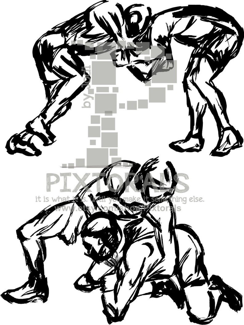 794x1056 Wrestling Vectors Brush Effect Wrestlers As Png High Etsy