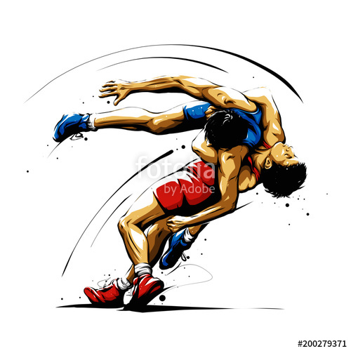 500x500 Wrestling Action Stock Image And Royalty Free Vector