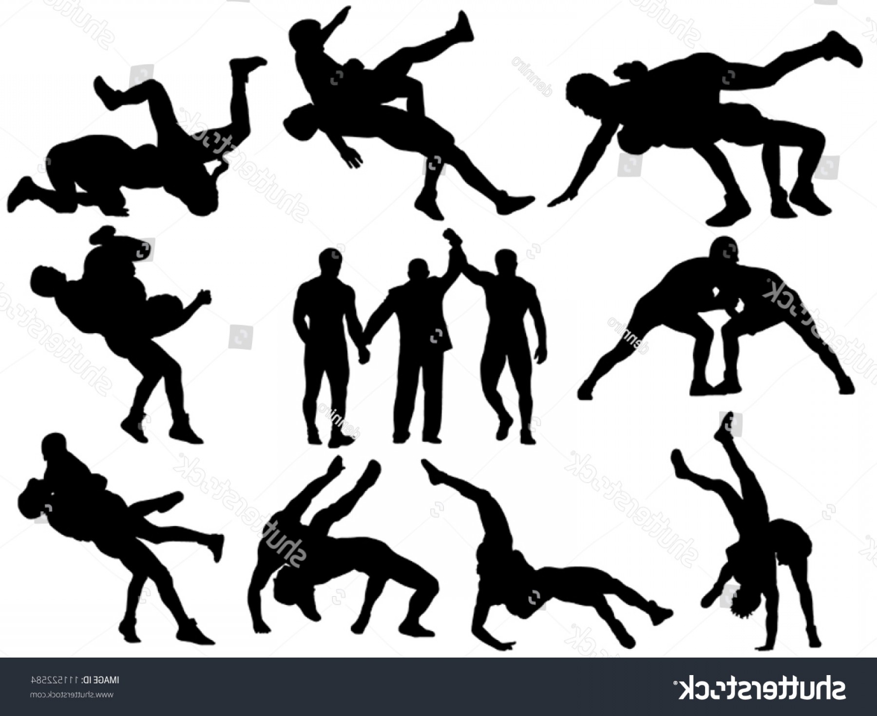 1800x1470 Layered Fully Editable Wrestling Vector Silhouettes Newwaysys