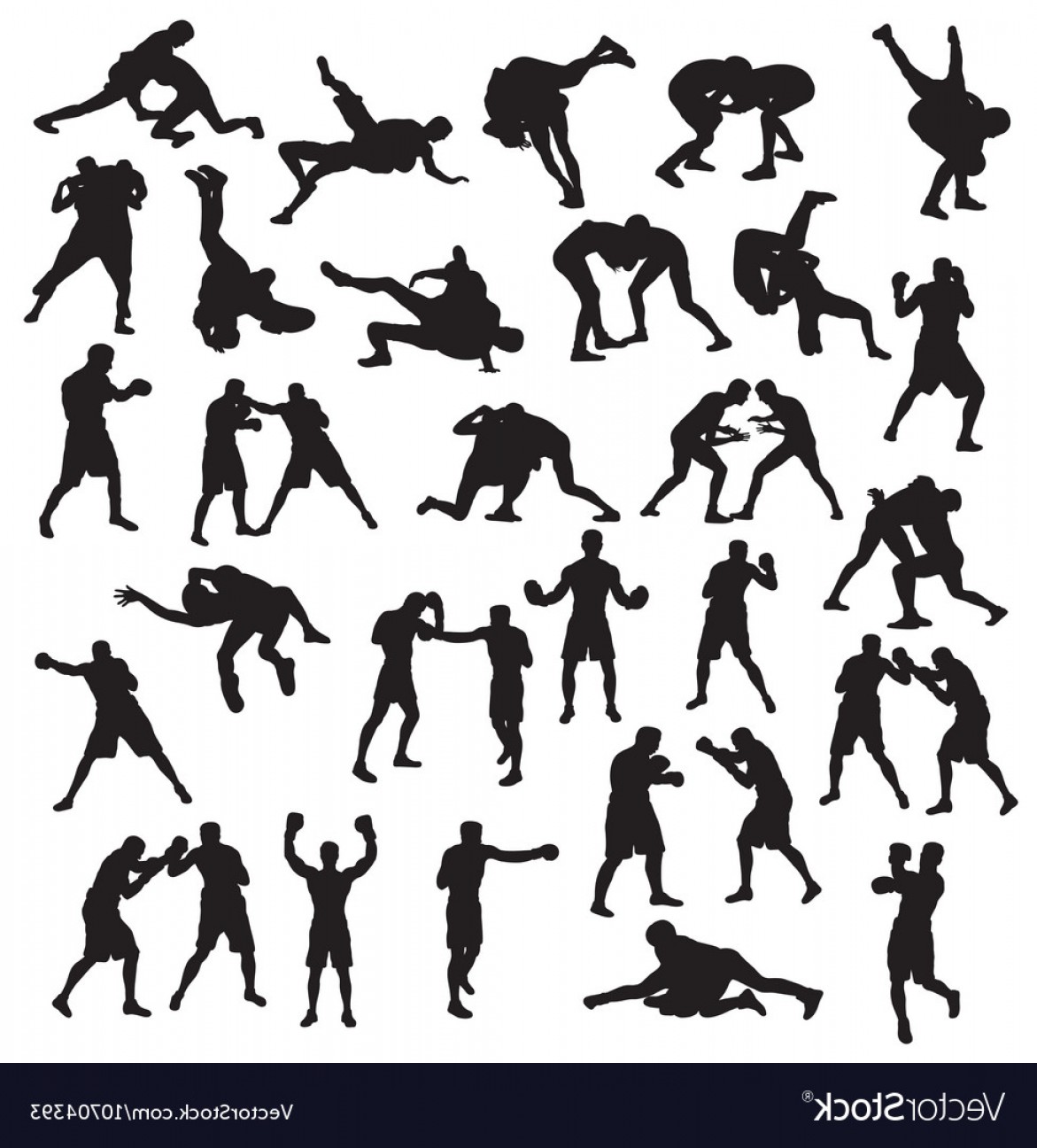 1171x1296 Silhouette Sports Boxing And Wrestling Vector Cultracing