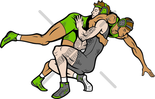Wrestlers Clipart And Vectorart Sports 500x319 Wrestlers Clipart And Vectorart Sports
