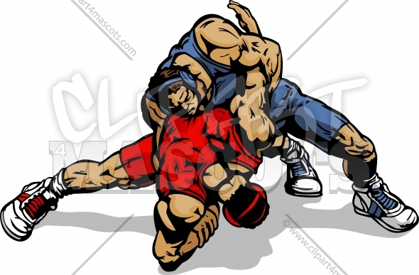 Wrestling Clipart Graphic Vector Cartoon 590x387 Wrestling Clipart Graphic Vector Cartoon