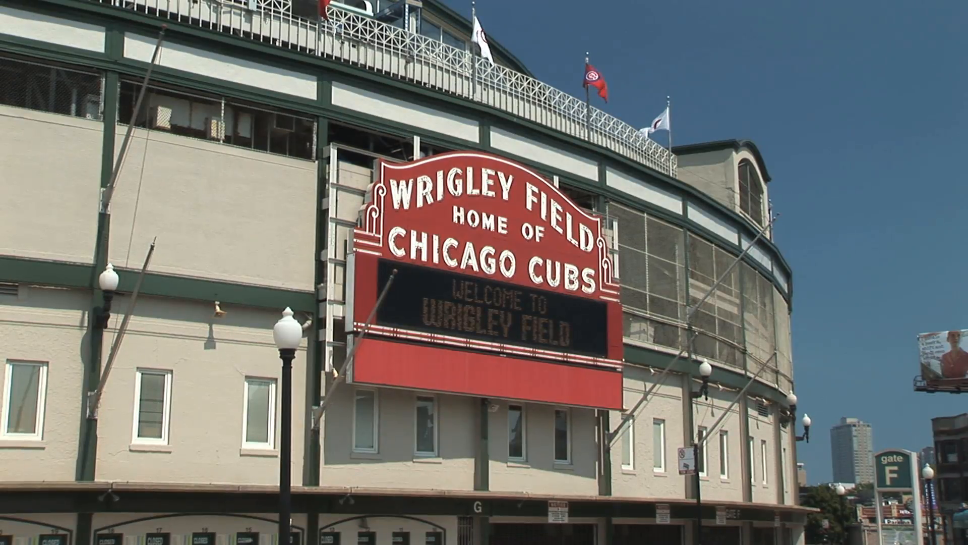 1920x1080 Hd Es Iconic Wrigley Field Baseball Stadium Marquee, Chicago